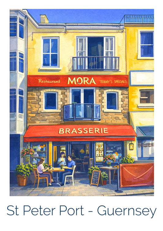 Retro Travel Poster Art - Mora