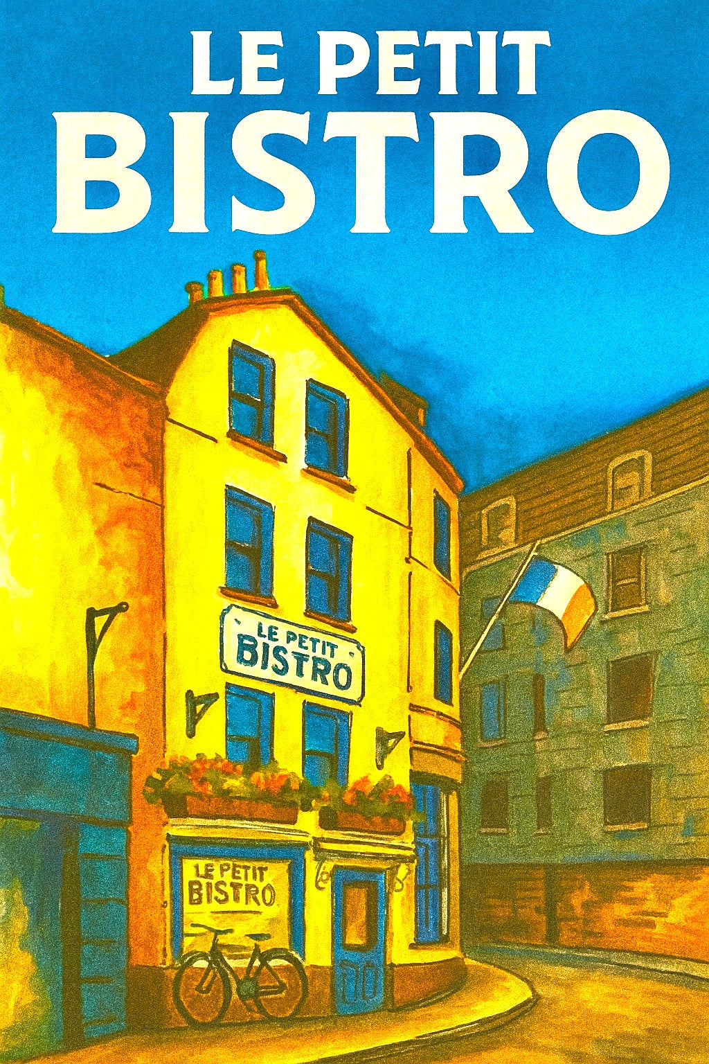 Le Petit Bistro Digital Illustration - Prints
