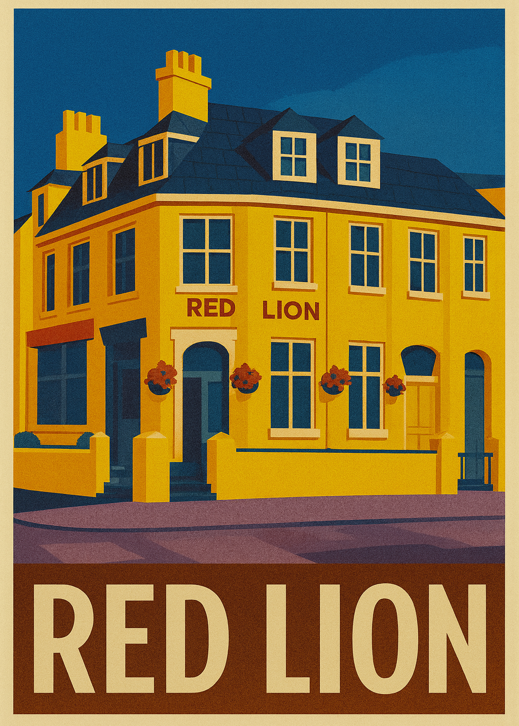 Red Lion Digital Illustration - Prints