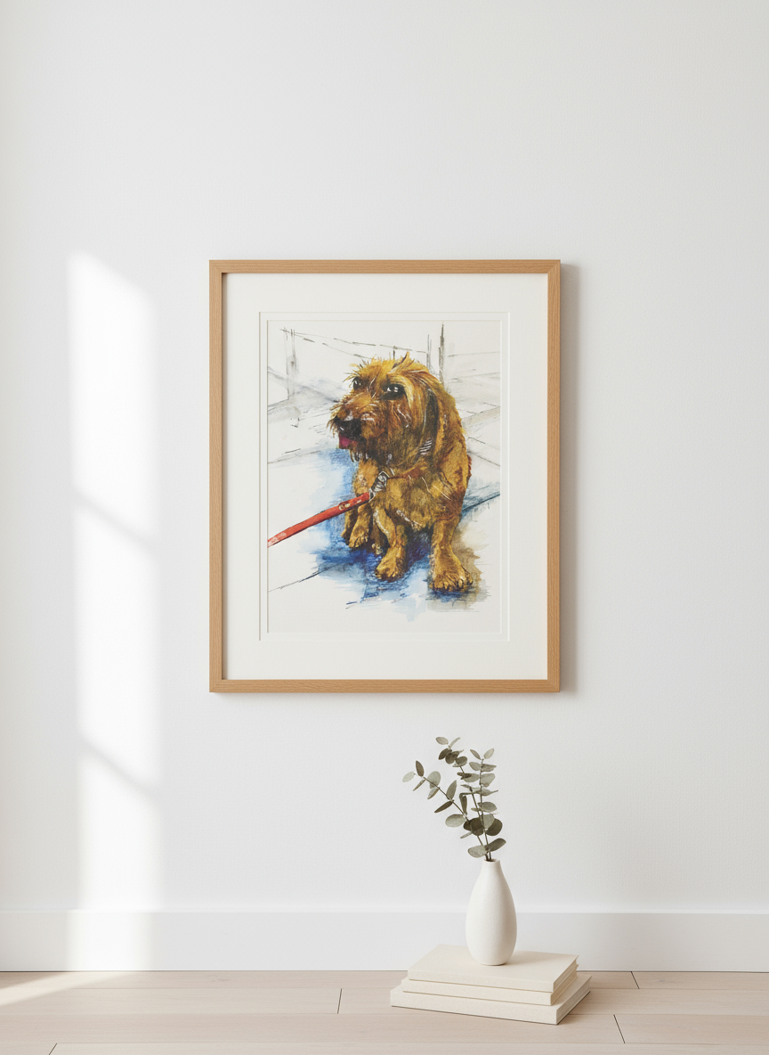 Benson print framed prominently on wall