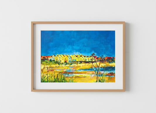 Braye Beach framed close-up