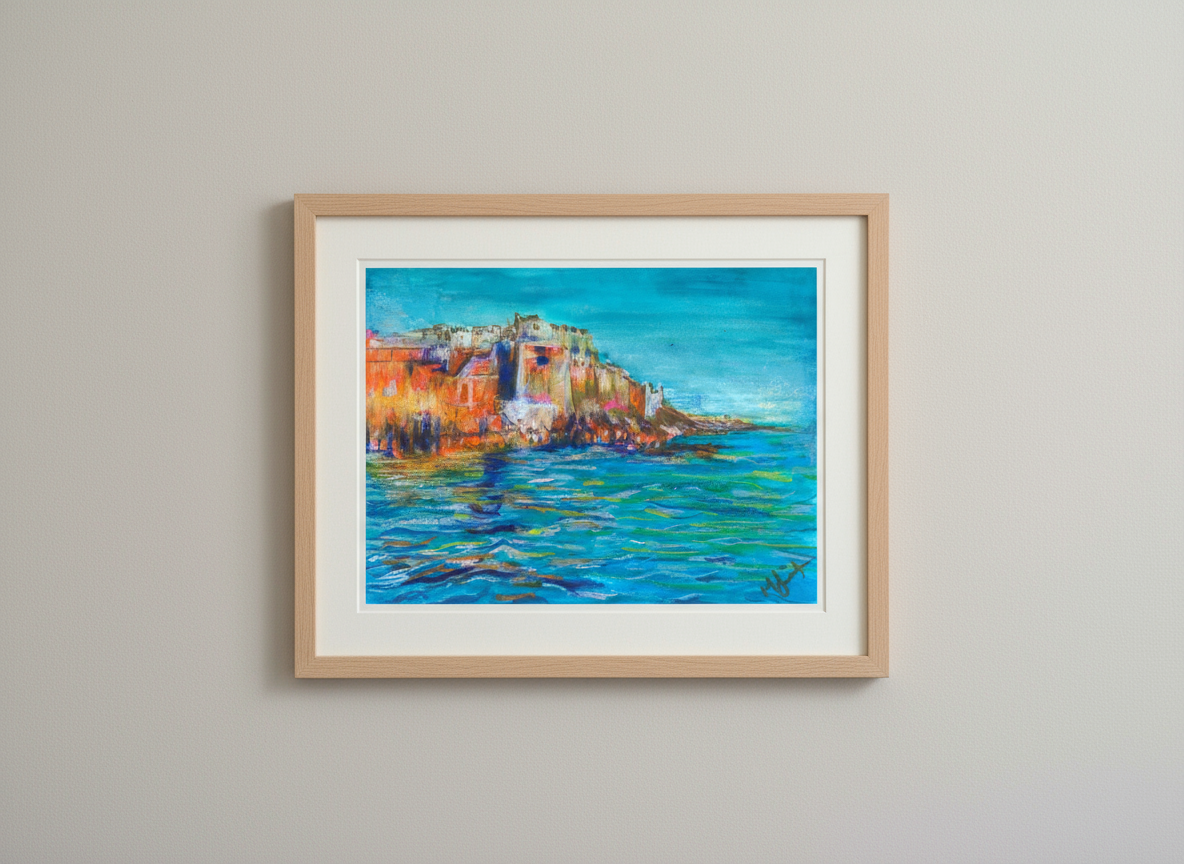 Castle Cornet View From a Kayak framed - closer view