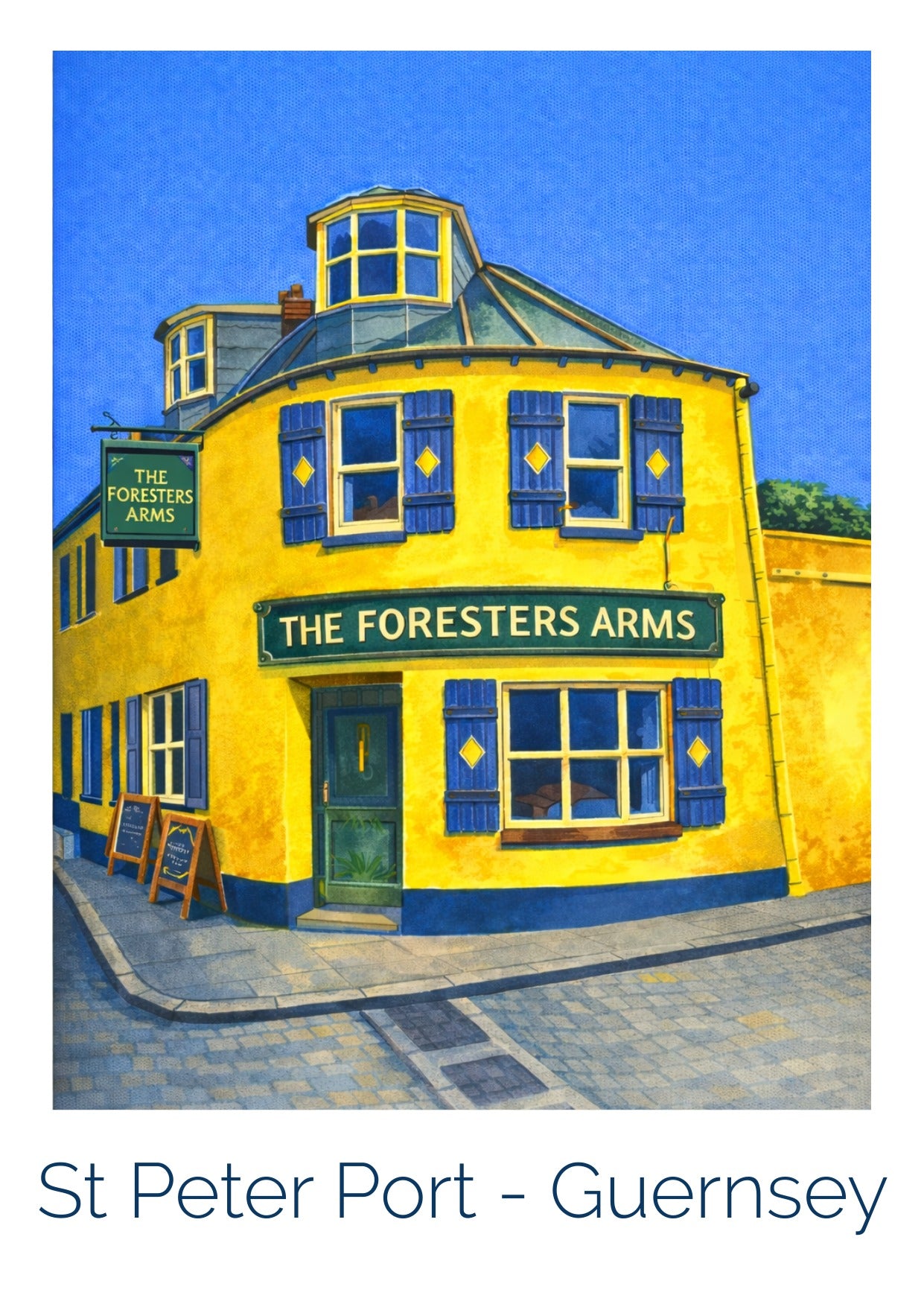 Retro Travel Poster Art - Foresters Arms