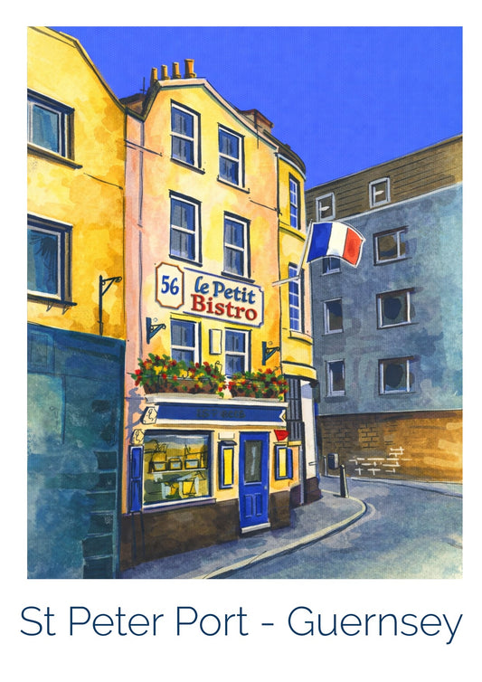 Retro Travel Poster Art - Petit Bistro