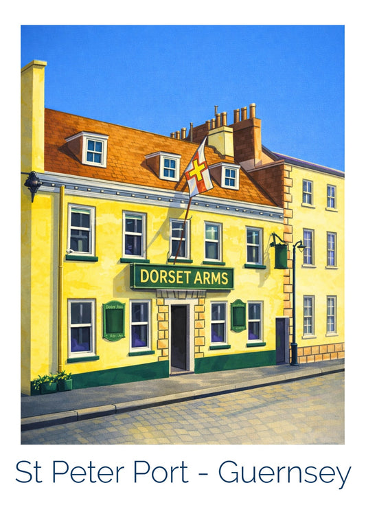 Retro Travel Poster Art - Dorset Arms