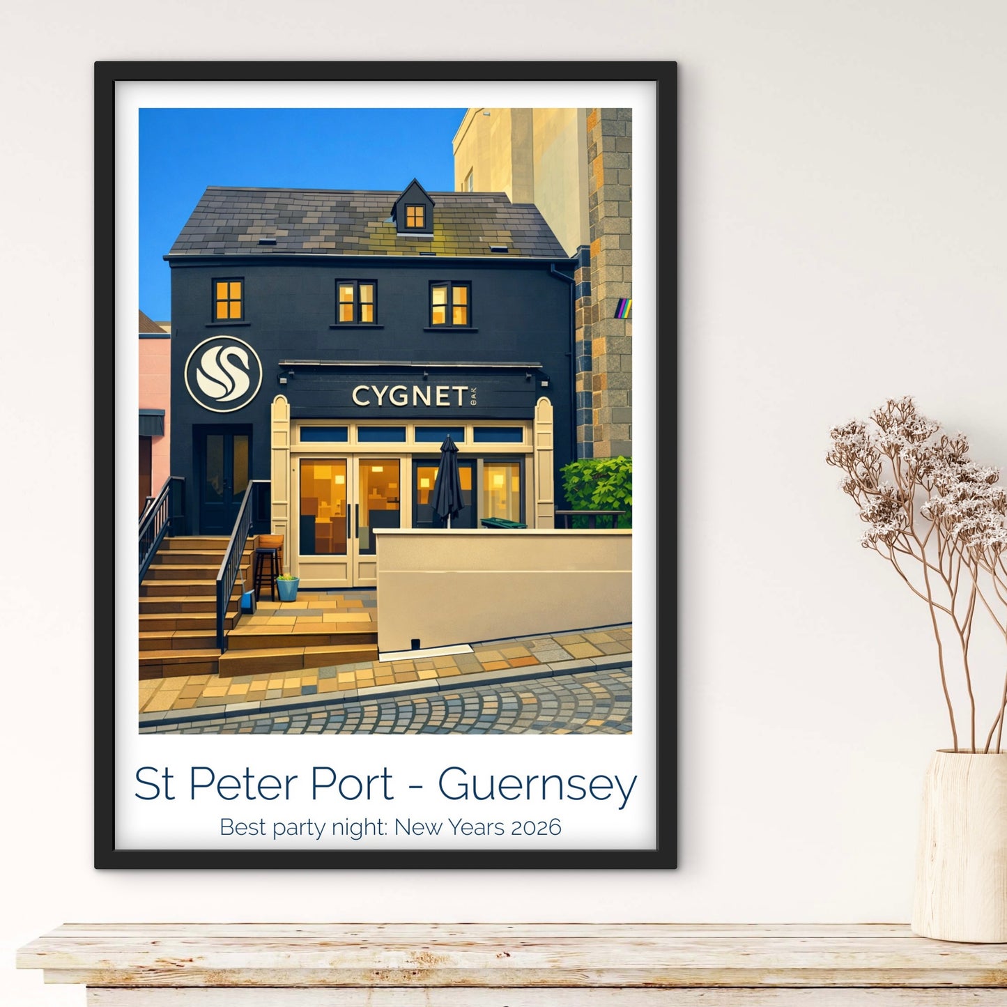 Retro Travel Poster Art - Cygnet