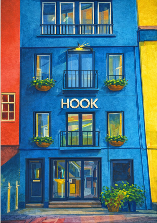 Retro Travel Poster Art - Hook