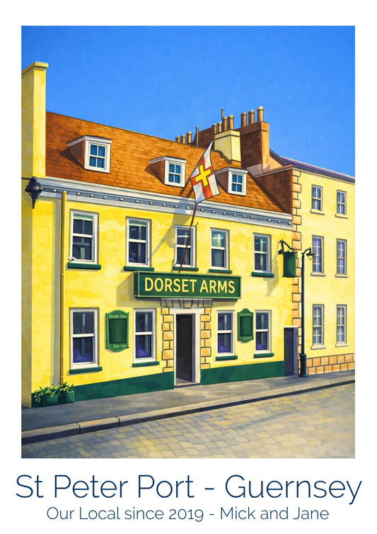 Retro Travel Poster Art - Dorset Arms