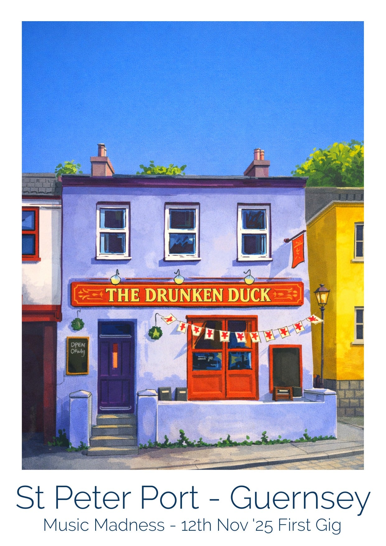 Retro Travel Poster Art - Drunken Duck