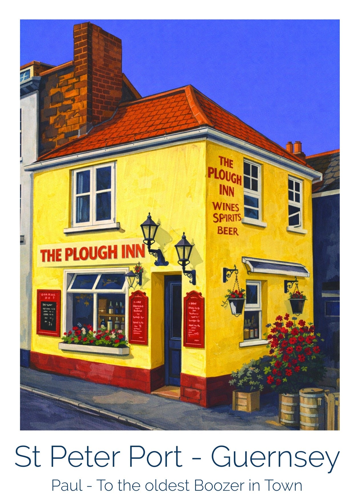 Retro Travel Poster Art - The Plough