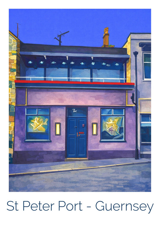 Retro Travel Poster Art - Red