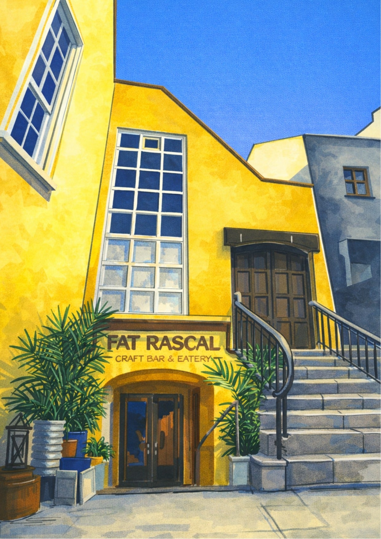 Retro Travel Poster Art - Fat Rascal