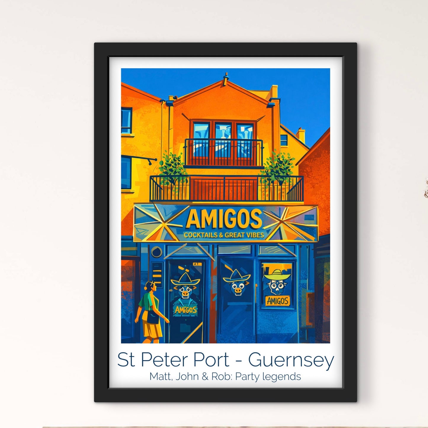 Retro Travel Poster Art - Amigos