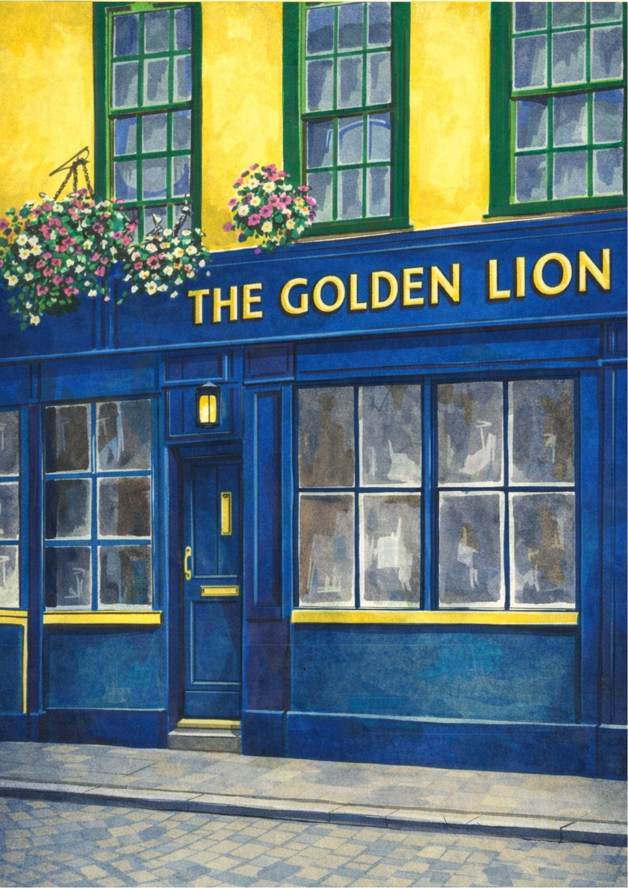 Retro Travel Poster Art - The Golden Lion