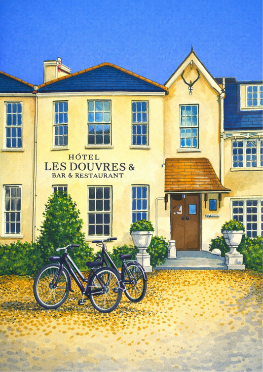 Retro Travel Poster Art - Les Douvres