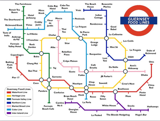 Guernsey Food Lines Map