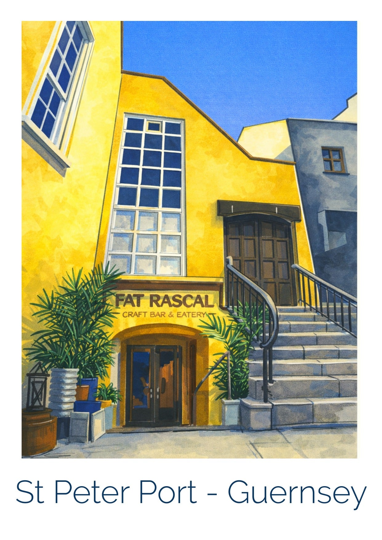 Retro Travel Poster Art - Fat Rascal