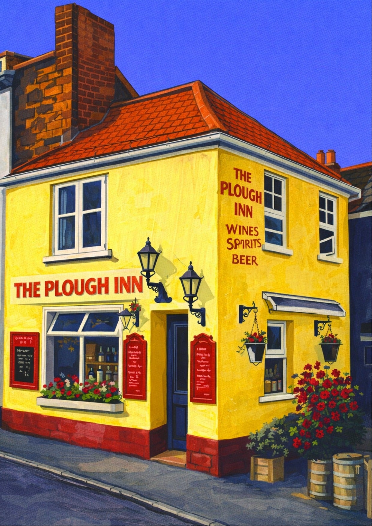 Retro Travel Poster Art - The Plough