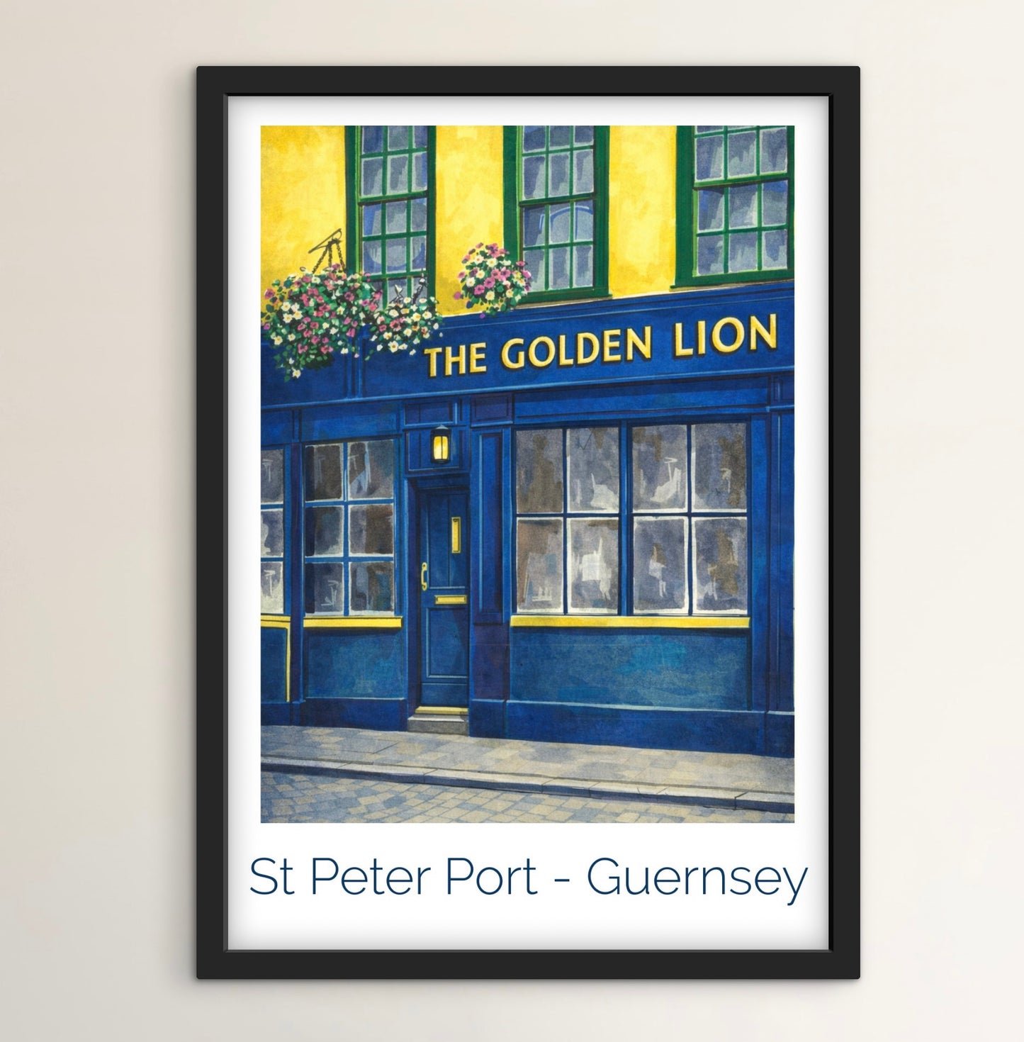 Retro Travel Poster Art - The Golden Lion