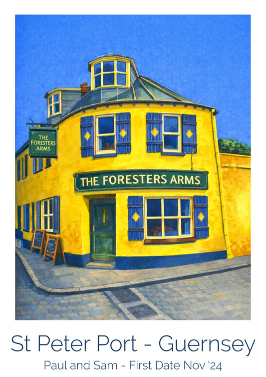 Retro Travel Poster Art - Foresters Arms