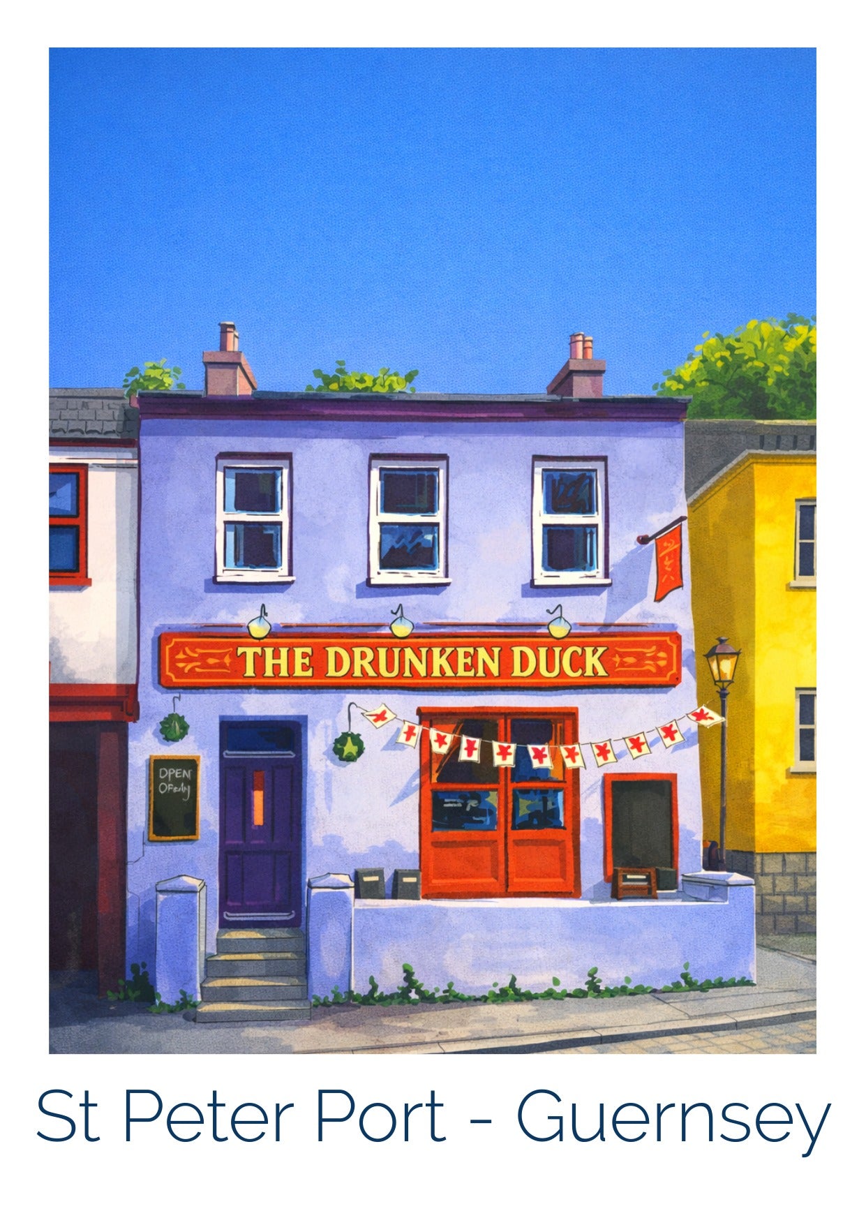 Retro Travel Poster Art - Drunken Duck