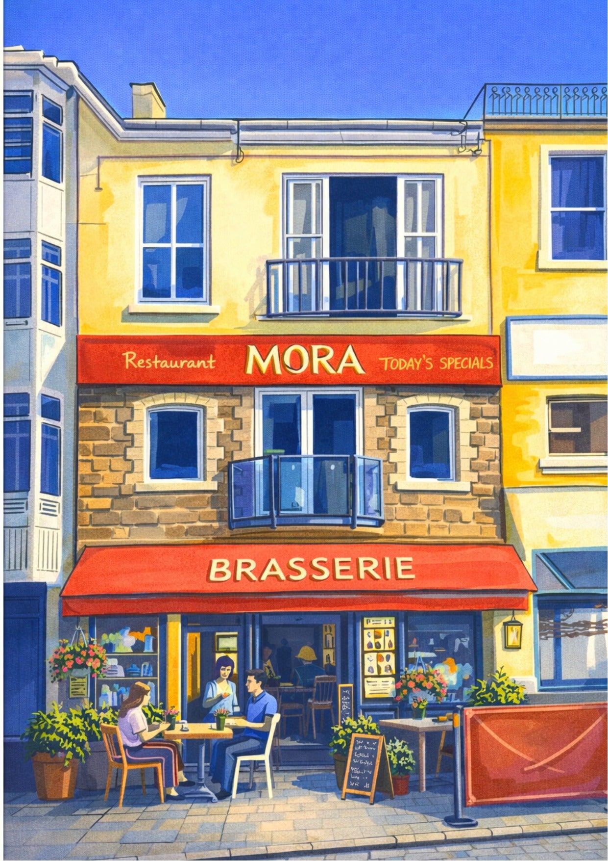 Retro Travel Poster Art - Mora