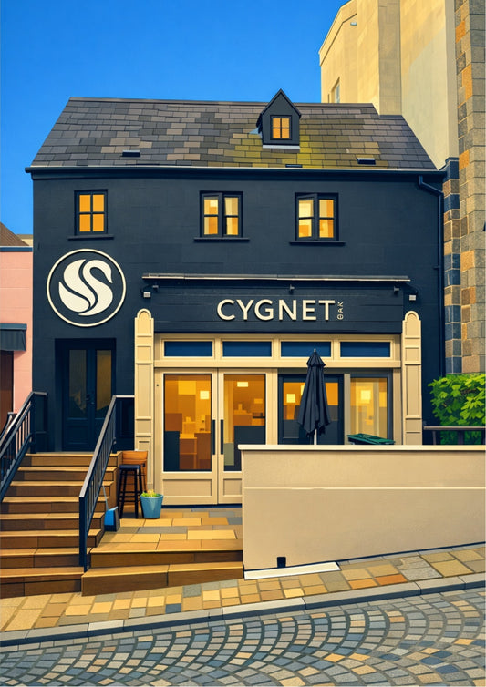 Retro Travel Poster Art - Cygnet