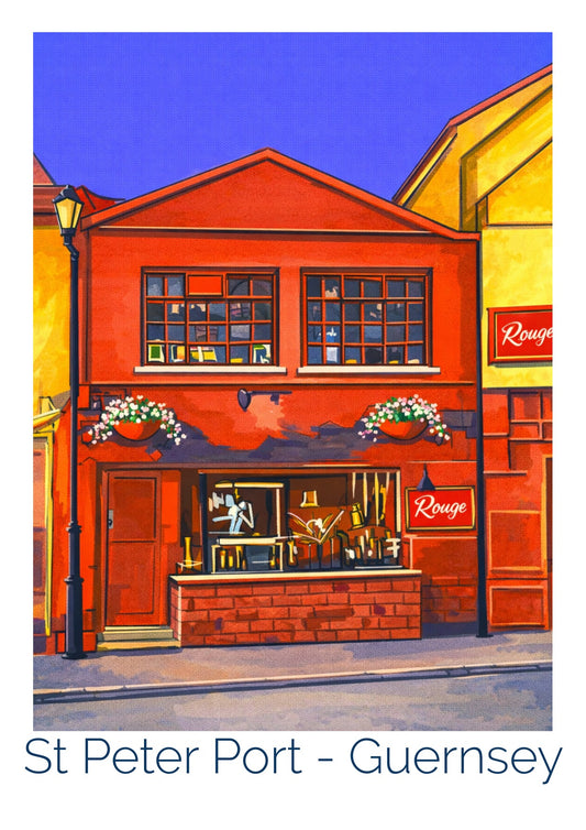 Retro Travel Poster Art - Rouge