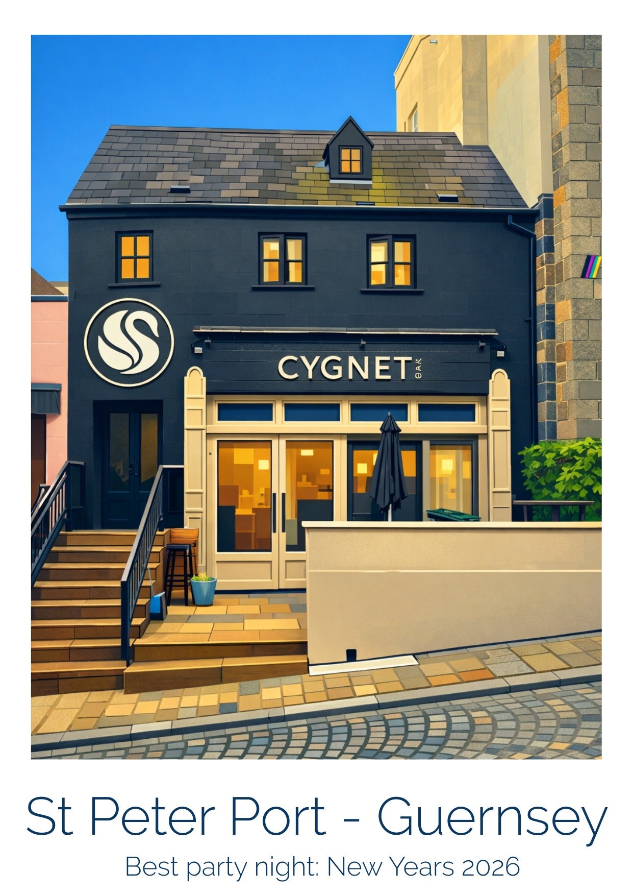 Retro Travel Poster Art - Cygnet