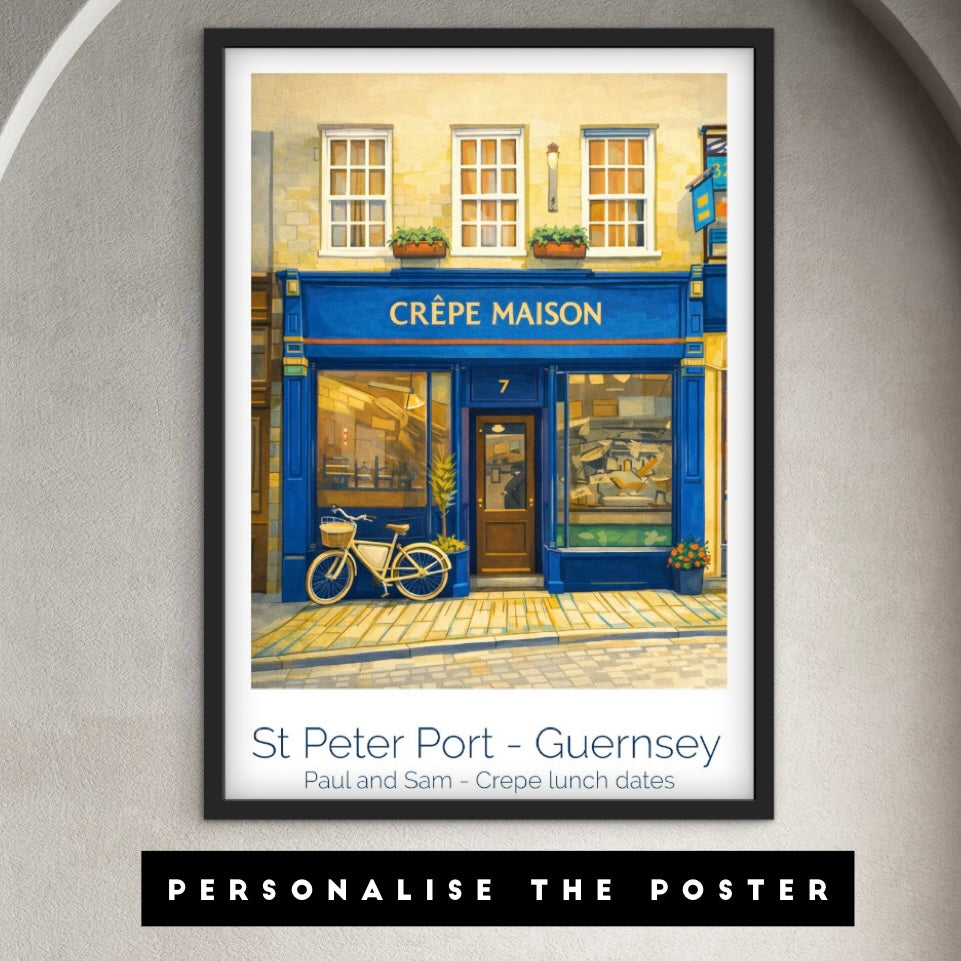 Retro Travel Poster Art - Crepe Maison