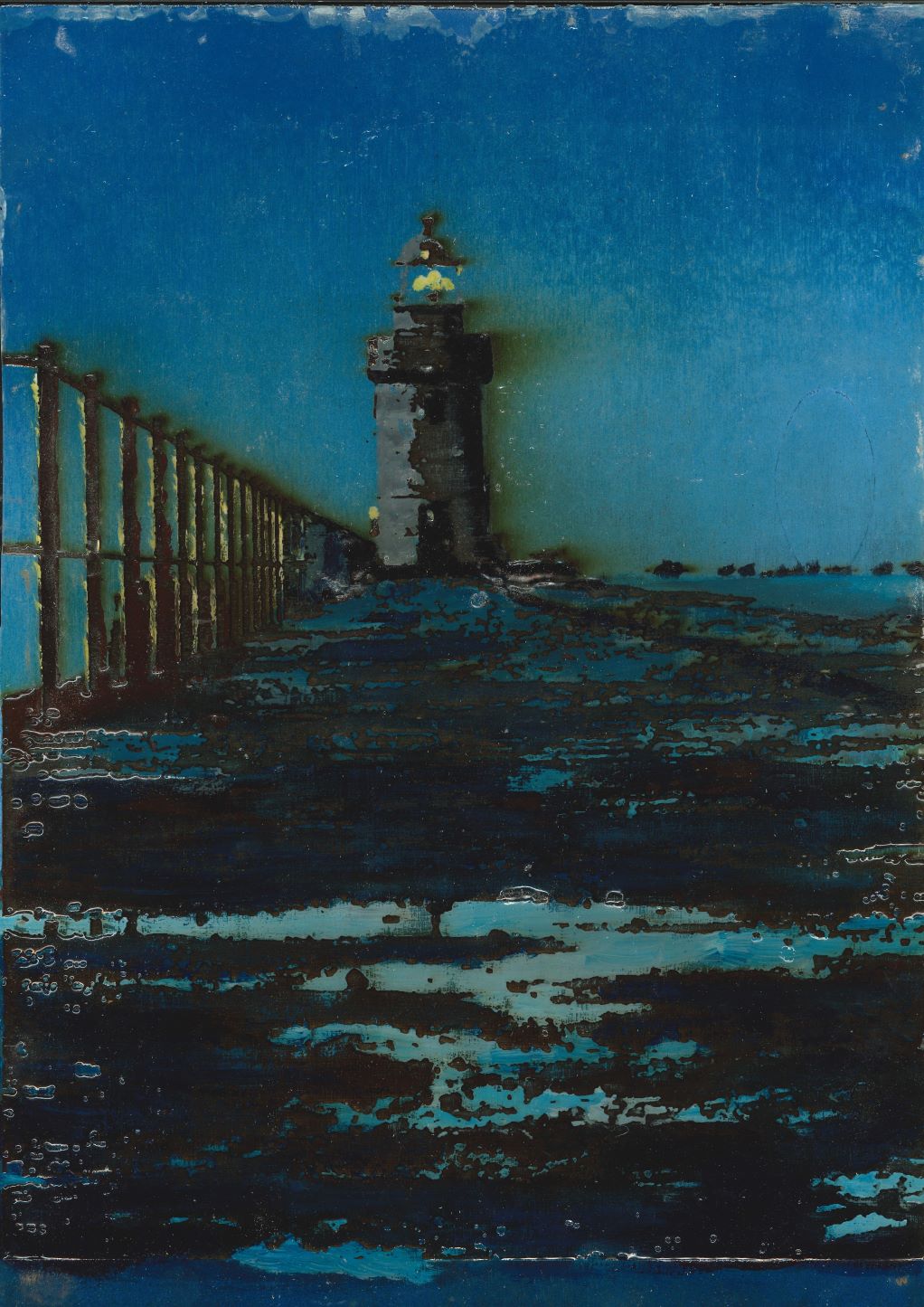 St Peter Port Lighthouse in Blue No 2 - Prints
