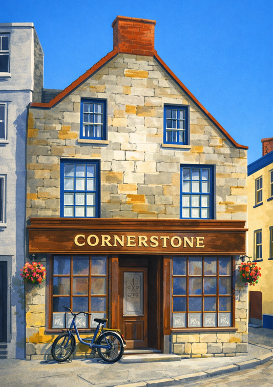 Retro Travel Poster Art - The Cornerstone