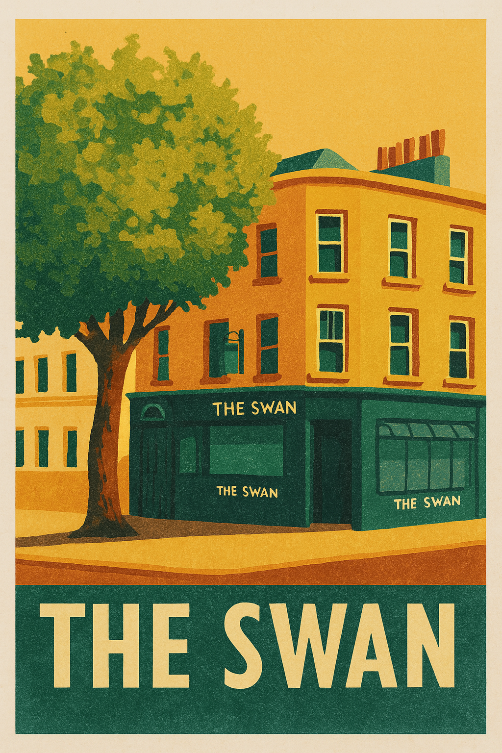 The Swan digital illustration - Prints
