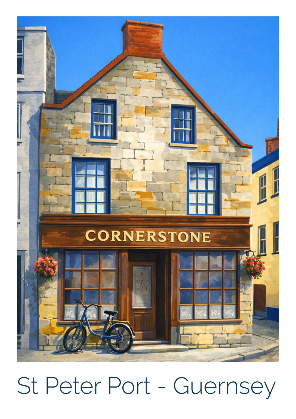 Retro Travel Poster Art - The Cornerstone