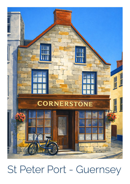 Retro Travel Poster Art - The Cornerstone