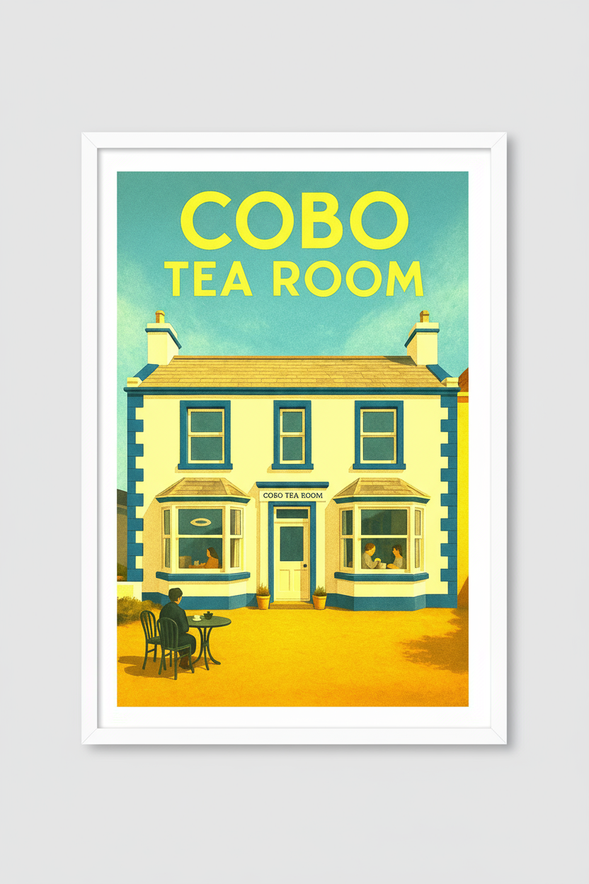 Cobo Tea Room with white border