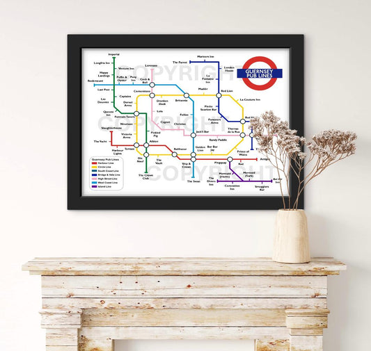 Guernsey Pub Lines Map