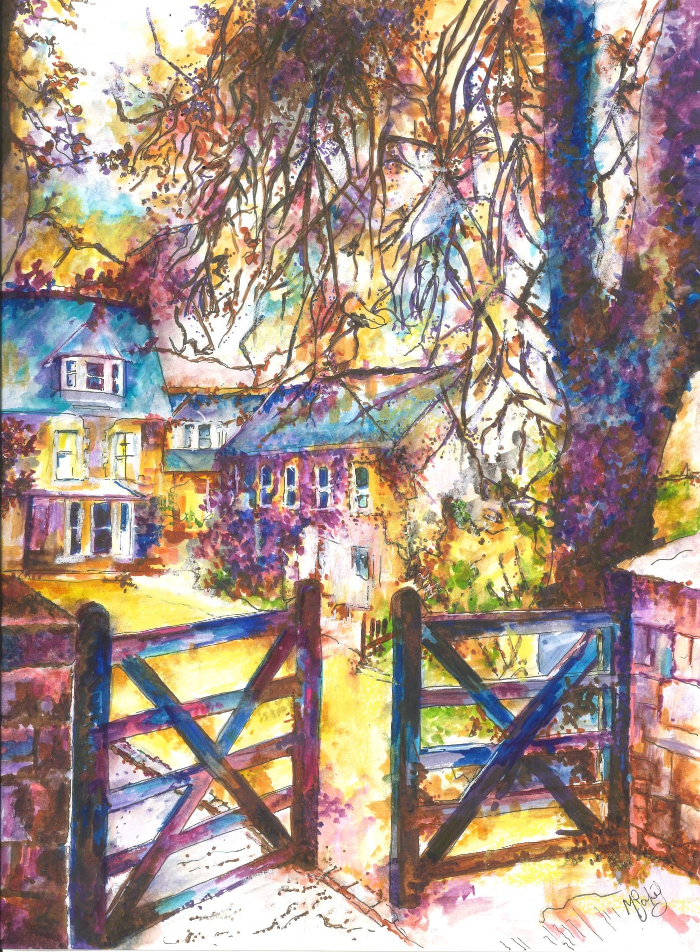 Stocks back gate - Original