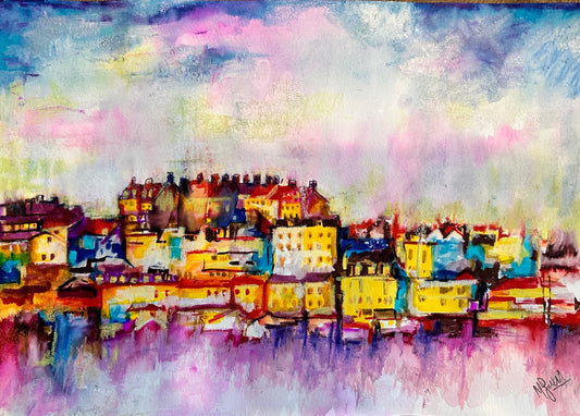 Town Skyline Watercolour - Original