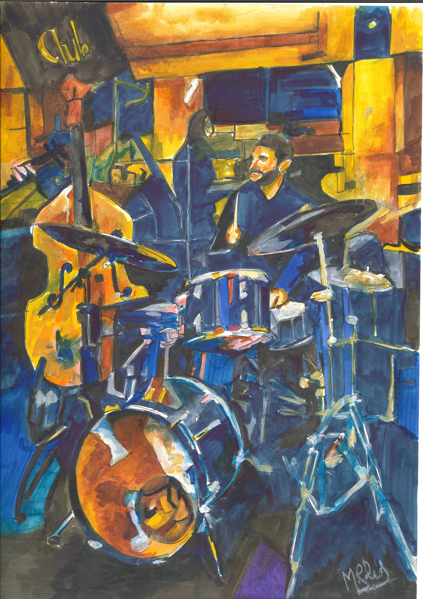 Venice Jazz Club Drummer - Prints